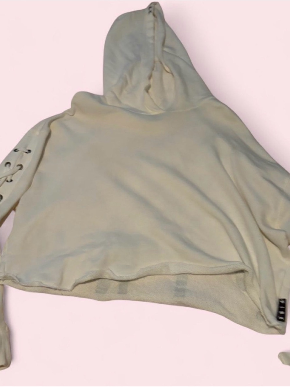 Lace-Up Sleeve Hoodie